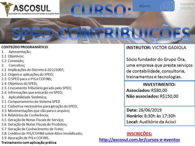 CURSO: SPED CONTRIBUIÇÕES
