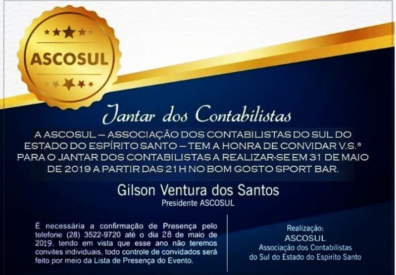 JANTAR DANÇANTE DOS CONTABILISTAS 2019